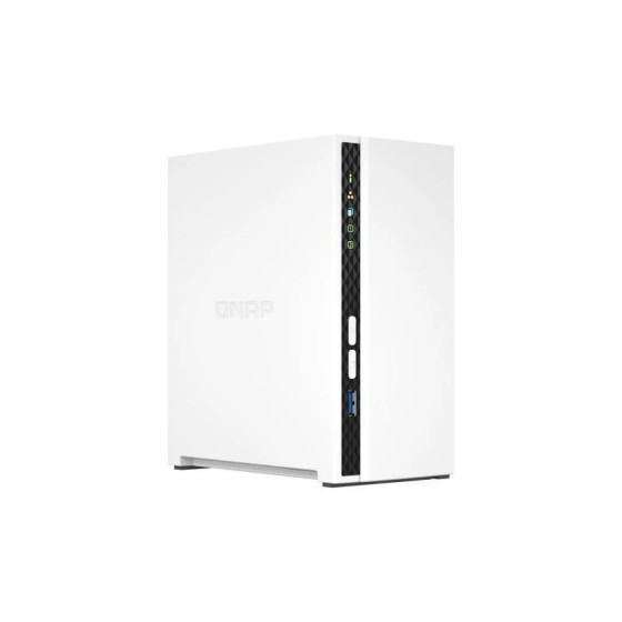 Serveur Qnap TS-233 de Stockage NAS Mini Tour Ethernet/LAN Blanc Cortex-A55