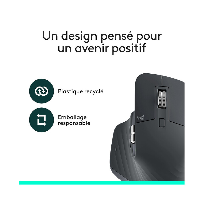 Logitech MX Master 3S Édition Bluetooth - Graphite Souris sans fil (910-007501)