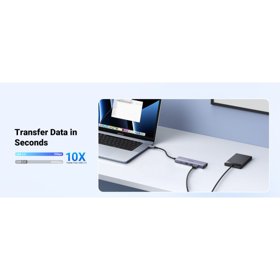 UGREEN Station d'accueil USB-C 5 en 1 (15596)