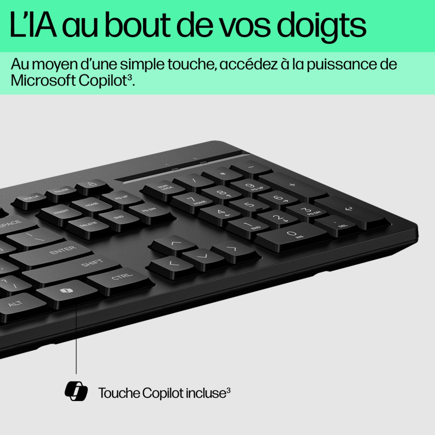 Clavier filaire HP 125 AZERTY (266C9AA)