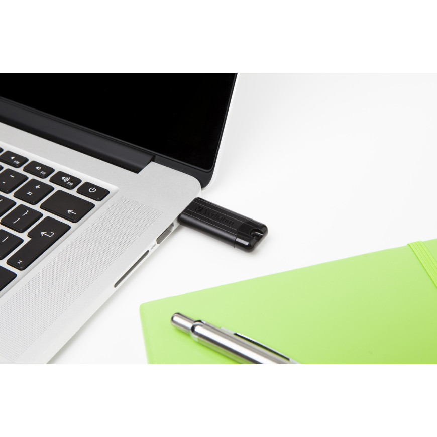 CLE USB Verbatim Pinstripe USB 3.2 128 GB Black (49319)