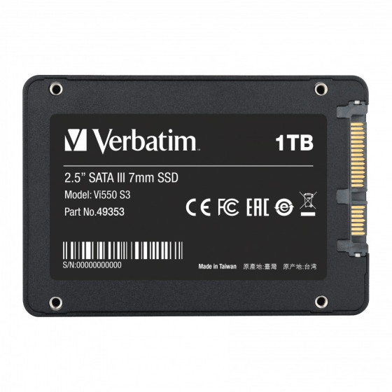 SSD Interne Verbatim 1TB S3 2.5 Verbatim VI550 (49353)