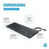 Clavier filaire HP 150 Français (AZERTY) (664R5AA)