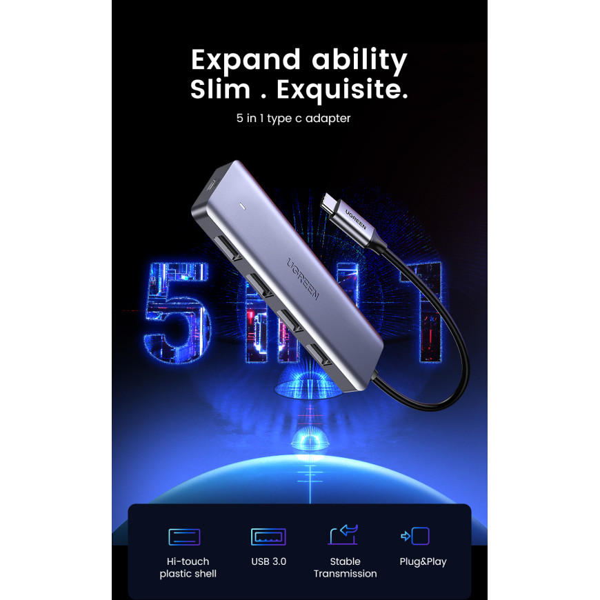 UGREEN HUB USB-C to 4 x USB 3.0 (70336)