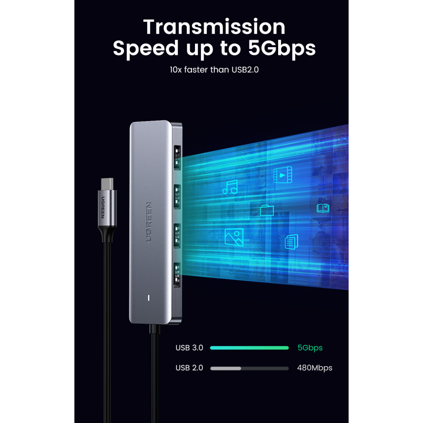 UGREEN HUB USB-C to 4 x USB 3.0 (70336)