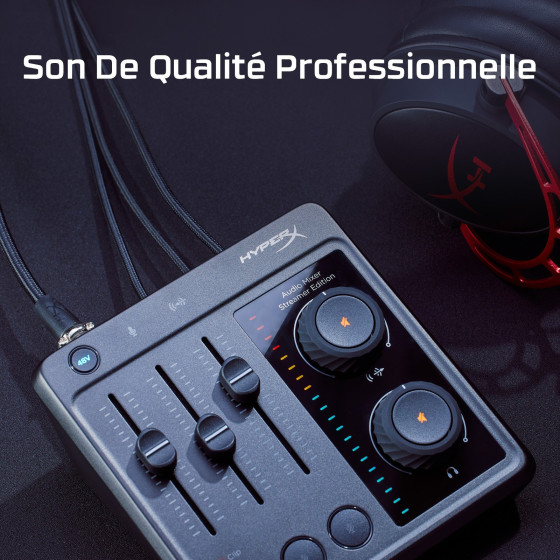 Mélangeur Audio HyperX Audio Mixer pour Streaming et Création (73C12AA)