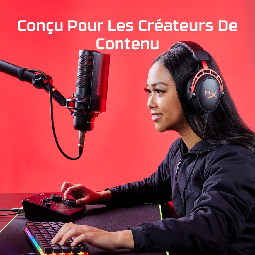 Mélangeur Audio HyperX Audio Mixer pour Streaming et Création (73C12AA)
