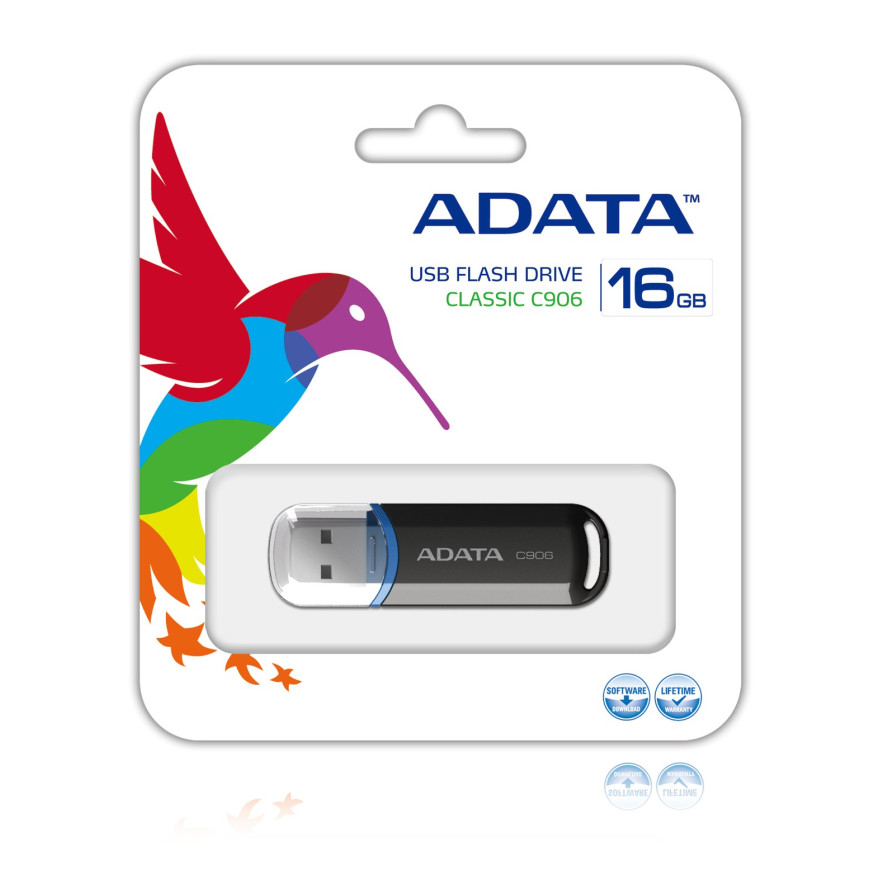 Lecteur flash USB ADATA C906 (AC906-16G-RBK)