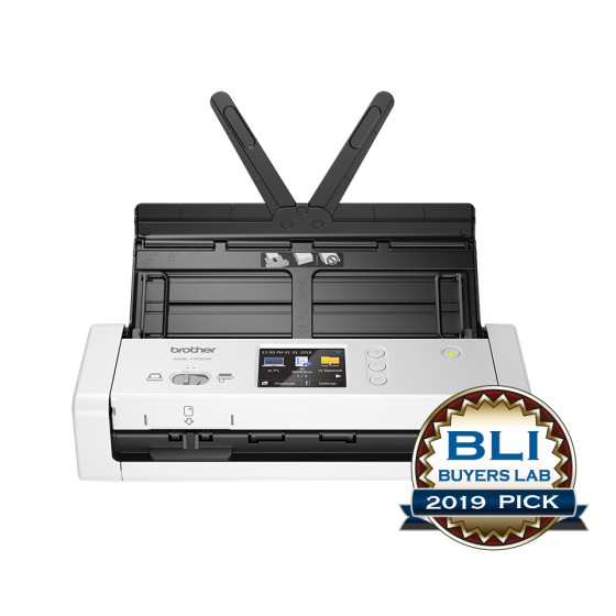 Scanner de documents compact, recto-verso, 25 pm/50 ipm, chargeur ADF 20 f., réseau, Wi-Fi, Wi-Fi Direct (ADS-1700W)