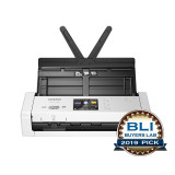 Scanner de documents compact, recto-verso, 25 pm/50 ipm, chargeur ADF 20 f., réseau, Wi-Fi, Wi-Fi Direct (ADS-1700W)
