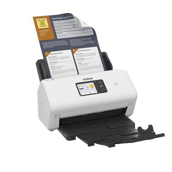 Scanner de documents bureautique, recto-verso, 70 ppm/35 ipm, chargeur ADF 60 f., Ethernet, Wi-Fi (ADS-4500W)