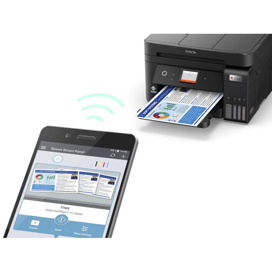 Imprimante Epson EcoTank L6290 Pro multifonction à réservoirs rechargeables (C11CJ60405)