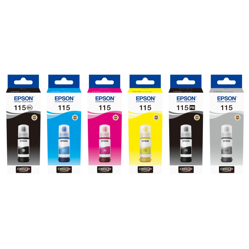 Bouteille d'encre Epson 115 noir - Epson EcoTank d'origine (C13T07C14A)
