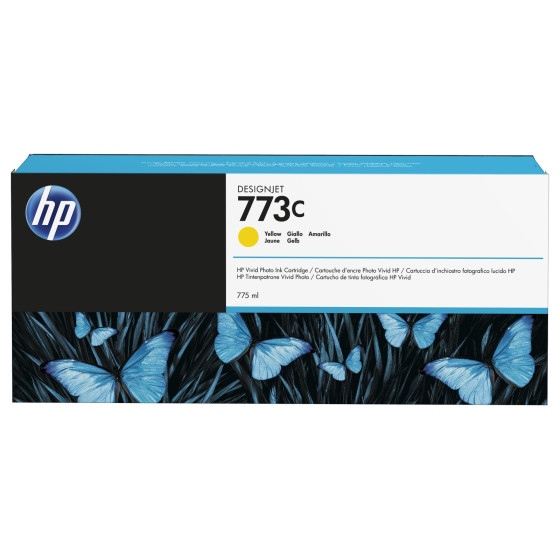 Cartouche d'encre HP 773C jaune - HP d'origine (C1Q40A)