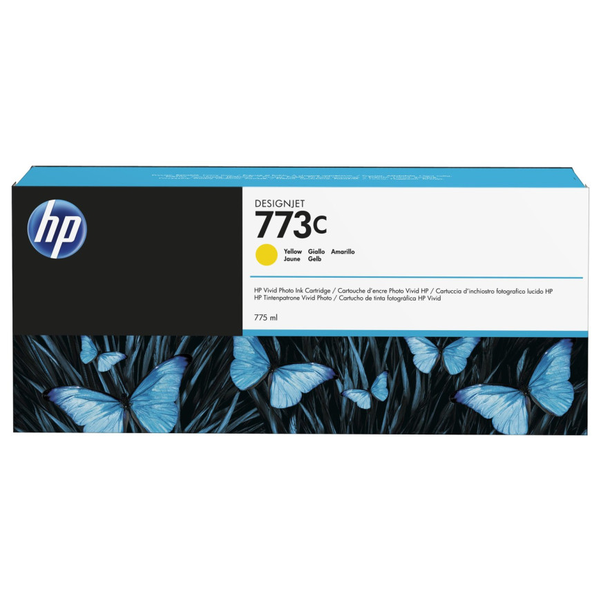 Cartouche d'encre HP 773C jaune - HP d'origine (C1Q40A)