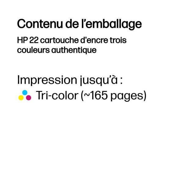 Cartouche HP 22 Couleur (C9352AE)
