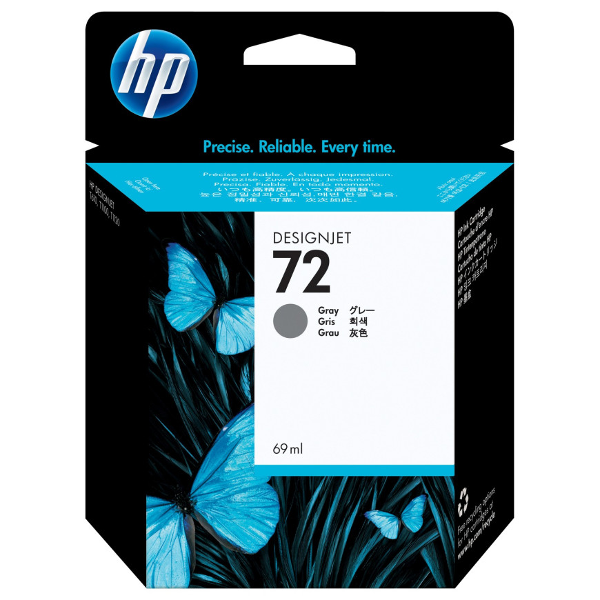 Cartouche d'encre HP 72 gris 69 ml - HP d'origine (C9401A)