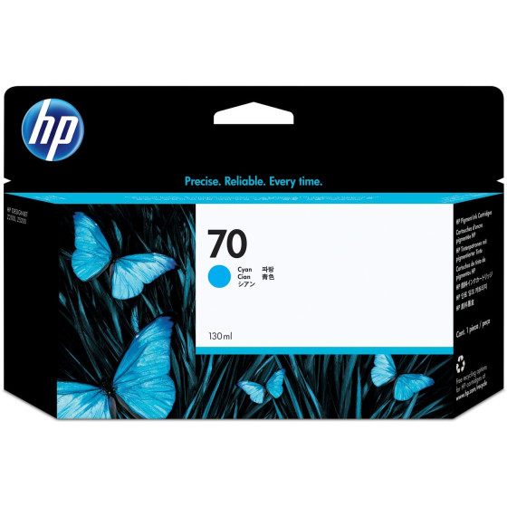 Cartouche d'encre HP 70 cyan - HP d'origine (C9452A)