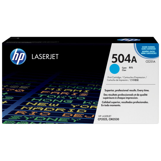 Toner HP 504A cyan (CE251A) - HP LaserJet d'origine