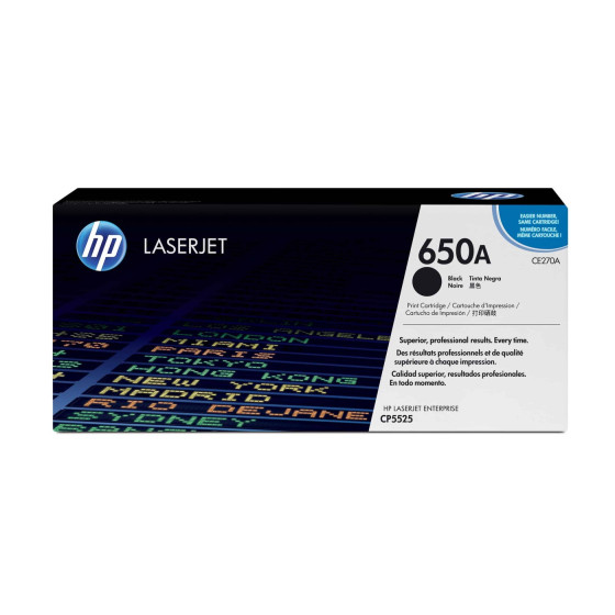 Toner HP 650A noir (CE270A) - HP LaserJet d'origine