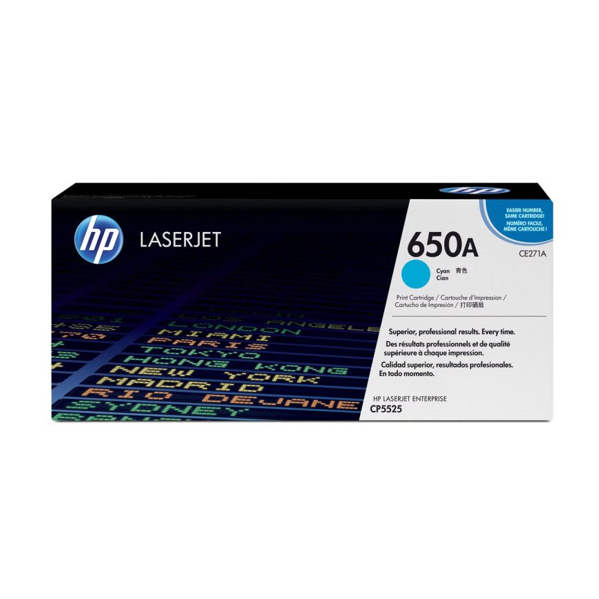 Toner HP 650A cyan (CE271A) - HP LaserJet d'origine