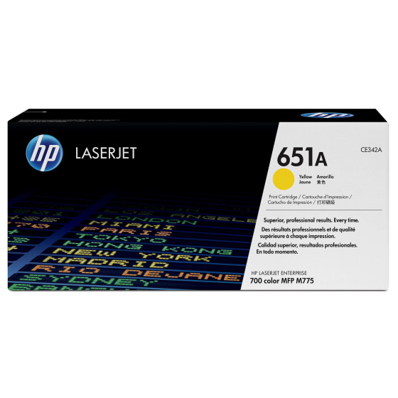 Toner HP 651A jaune (CE342A) - HP LaserJet d'origine