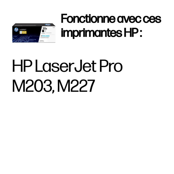 Toner HP 30X noir (CF230X) - grande capacité HP LaserJet d'origine