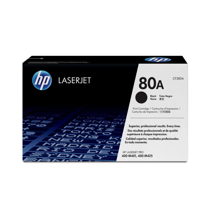 Toner HP 80A noir (CF280A) - HP LaserJet d'origine