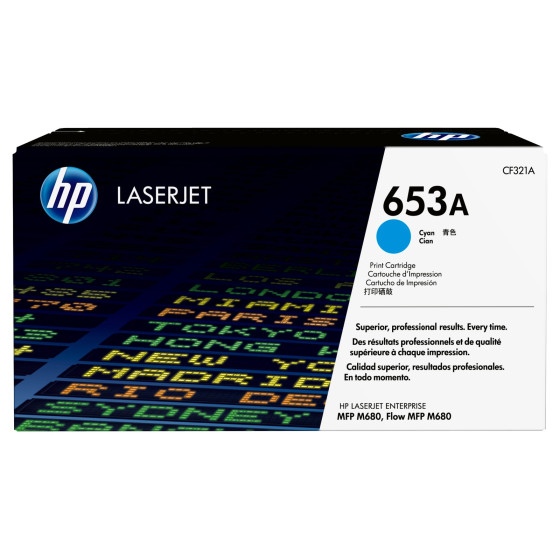Toner HP 653A cyan (CF321A) - HP LaserJet d'origine