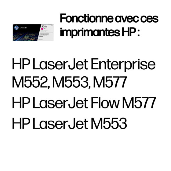 Toner HP 508X magenta (CF363X) - grande capacité HP LaserJet d'origine