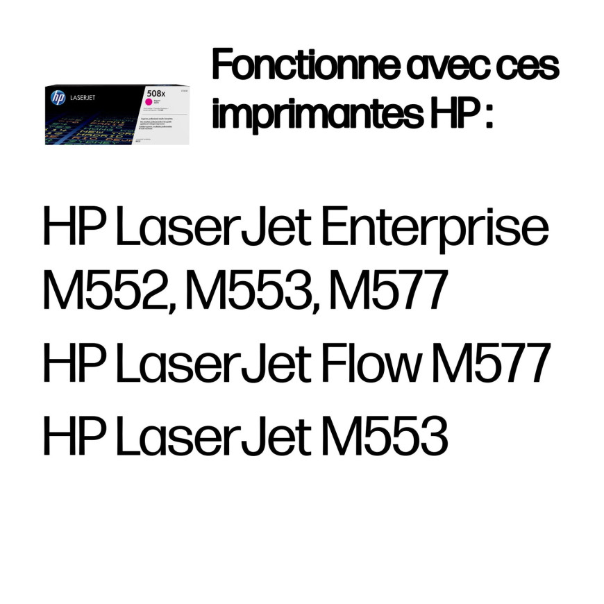Toner HP 508X magenta (CF363X) - grande capacité HP LaserJet d'origine