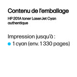 Toner HP 201A cyan (CF401A) - HP LaserJet d'origine