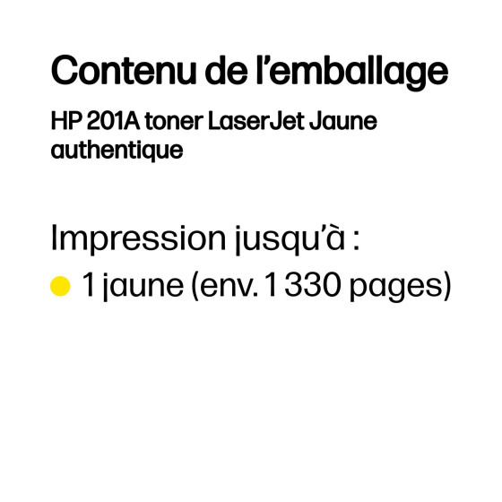 Toner HP 201A jaune (CF402A) - HP LaserJet d'origine