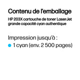 Toner HP 203X cyan (CF541X) - HP LaserJet d'origine