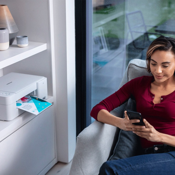 Multifonction jet d’encre A4 3-en-1 avec application smartphone, Wi-Fi et Wi-Fi direct (DCP-J1200WE)