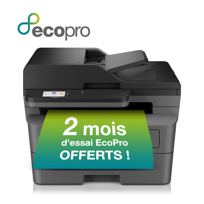 Multifonction 3-en-1 laser monochrome DCP-L2660DW avec impression recto-verso, Réseau Ethernet et WiFi