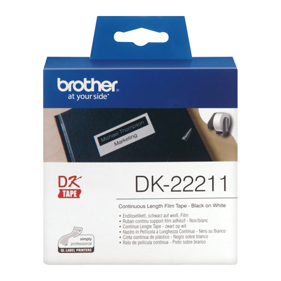 Brother DK22211 Noir - Rouleau d'etiquettes Brother d'origine (DK22211)