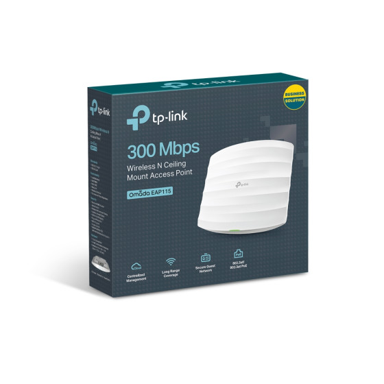 Point d'accès Wi-Fi TP-Link Wi-Fi N 300 Mbps PoE (EAP115)