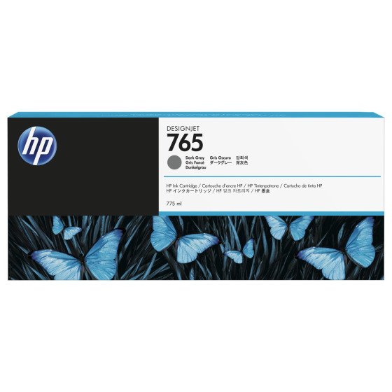 Cartouche d'encre HP 765 gris foncé - HP d'origine (F9J54A)