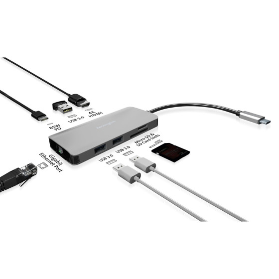 Hub mobile USB-C Kensington UH1400P 8 en 1 (K33820WW)