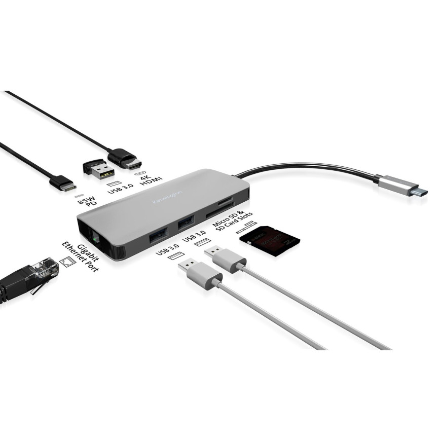 Hub mobile USB-C Kensington UH1400P 8 en 1 (K33820WW)