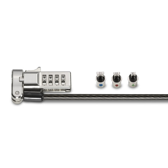 Câble de sécurité Kensington 3 en 1 à combinaison réinitialisable (K62316WW)
