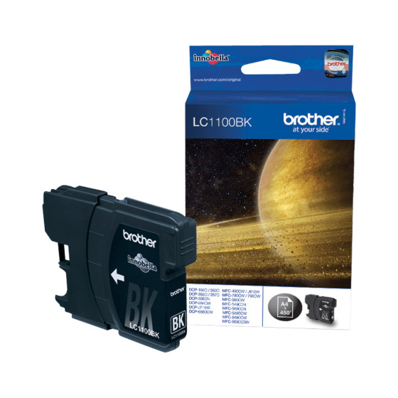 Cartouche d'encre Brother LC1100BK Noir - Brother d'origine (LC1100BK)