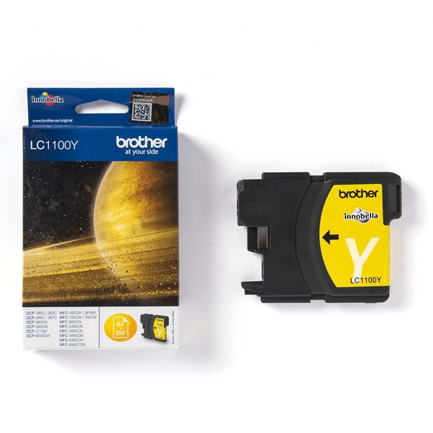 Cartouche d'encre Brother LC1100Y Jaune - Brother d'origine (LC1100Y)