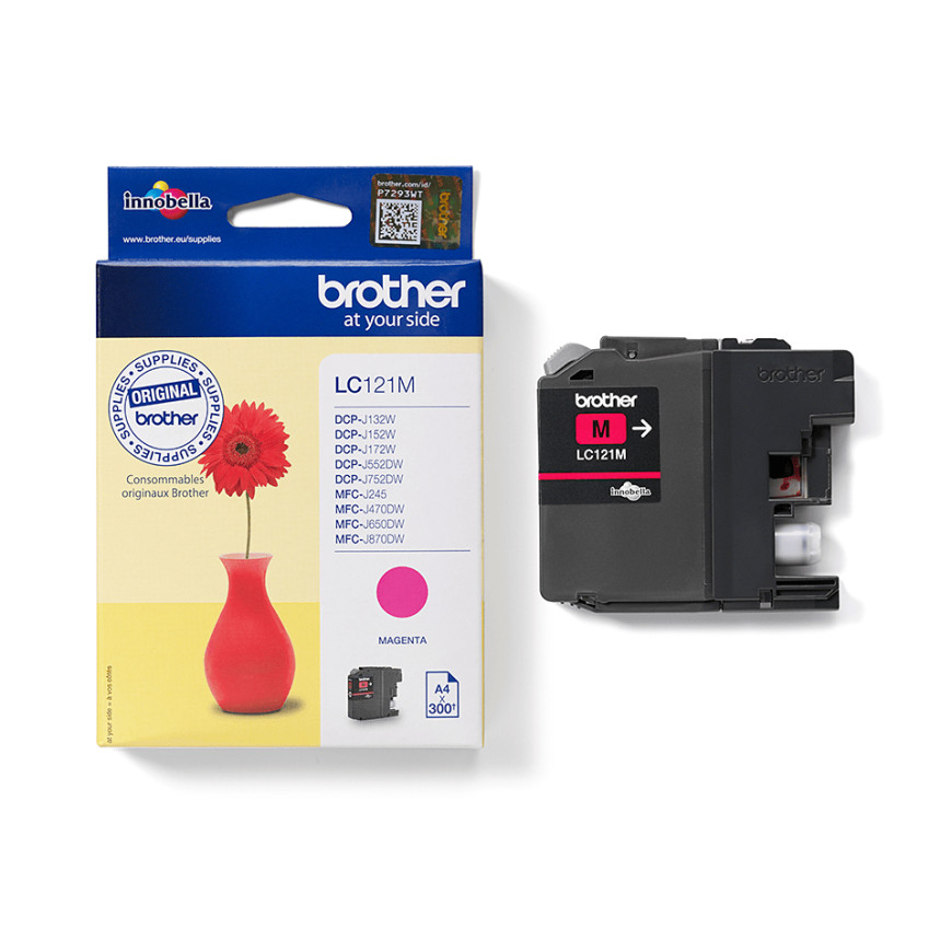 Cartouche d'encre Brother LC121M Magenta - Brother d'origine (LC121M)