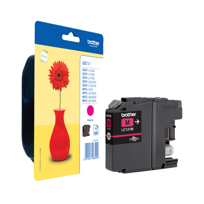 Cartouche d'encre Brother LC121M Magenta - Brother d'origine (LC121M)