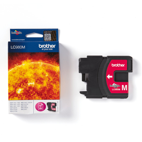 Cartouche d'encre Brother LC980M Magenta - Brother d'origine (LC980M)