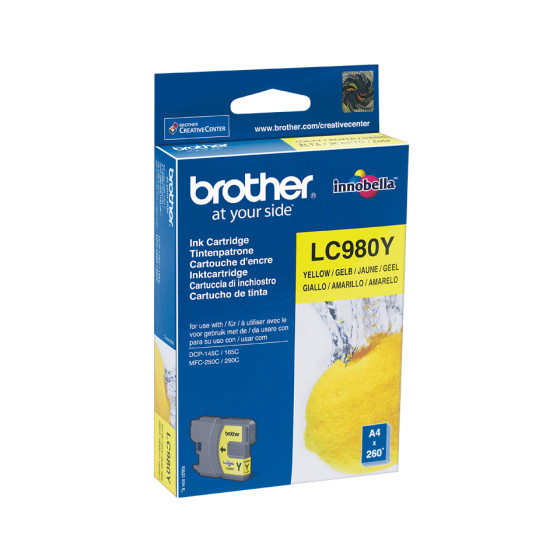 Cartouche d'encre Brother LC980Y Jaune - Brother d'origine (LC980Y)