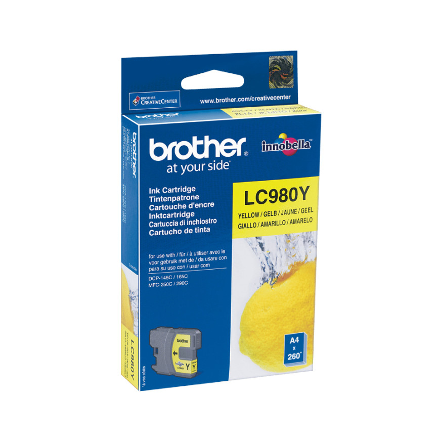 Cartouche d'encre Brother LC980Y Jaune - Brother d'origine (LC980Y)