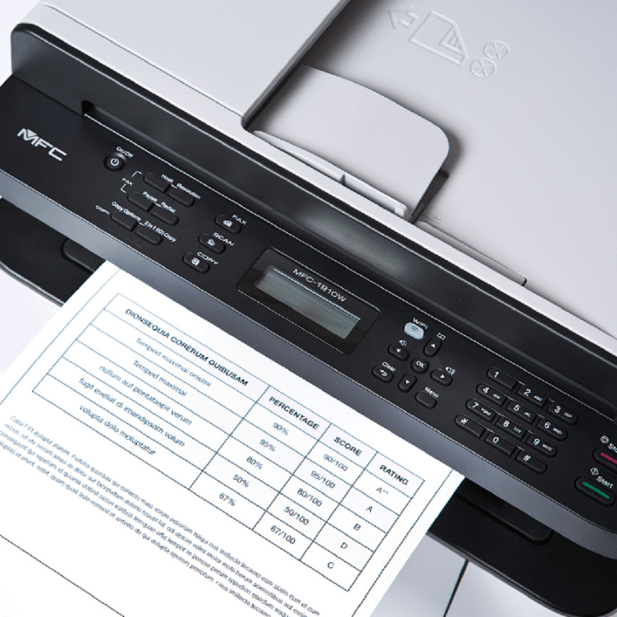 Imprimante multifonction 4 en 1, laser monchrome, 20 ppm, wifi (MFC-1910W)
